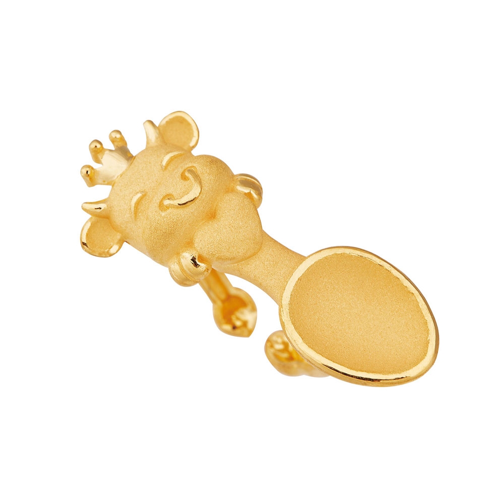 순금 소 스푼 돌반지 3.75g